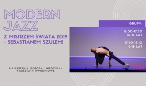 [odwołane] 4-5 kwietnia: Modern jazz z mistrzem świata 2019 - Sebastianem Szulem!
